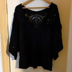 Lane Bryant Black V-Neck Sweater